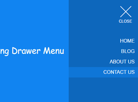 Morphing Drawer Menu CSS