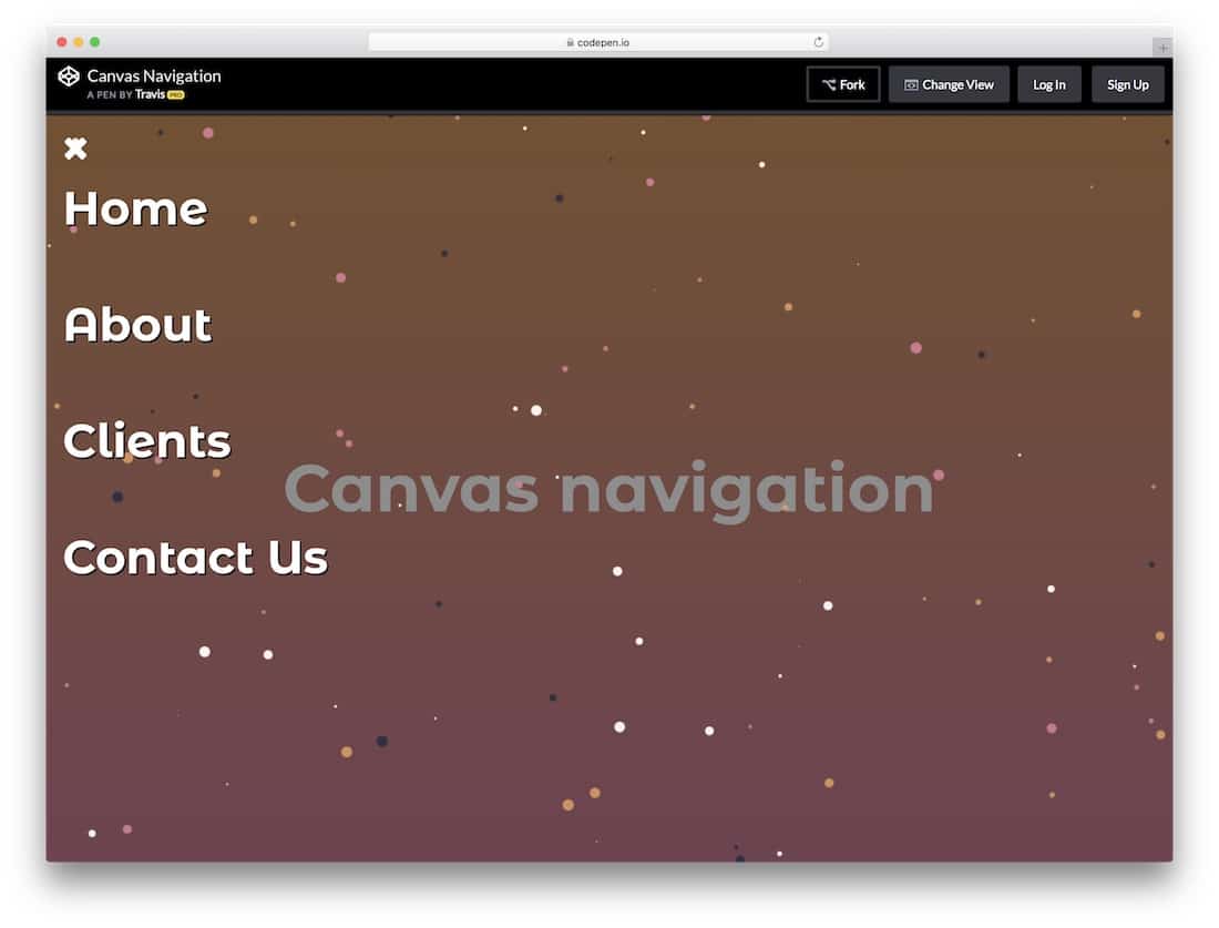 The General Canvas Navigation