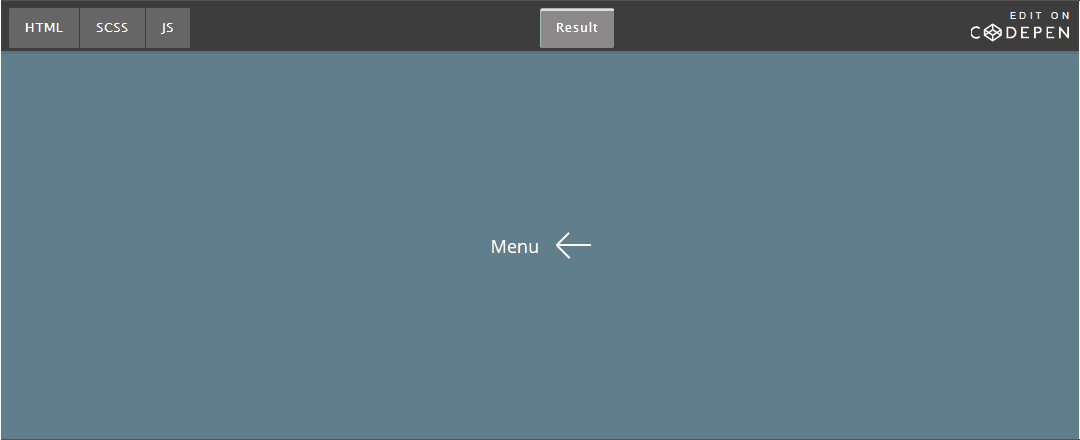 Hamburger Menu To Back Arrow Animation