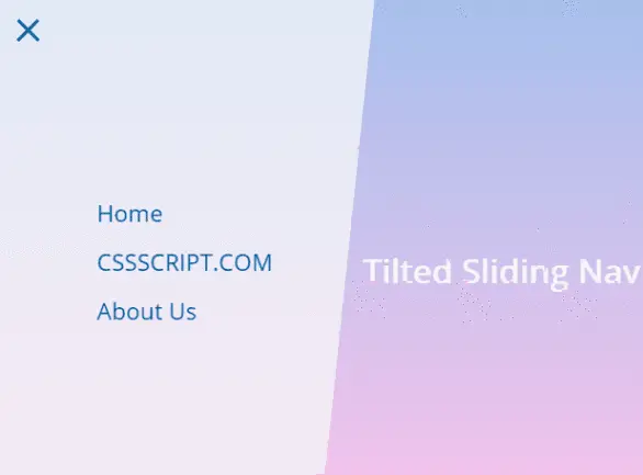 Bootstrap Tilted Sliding Navigation