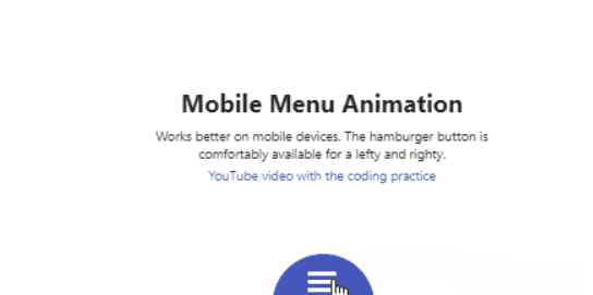 The Bottom Edged Mobile Friendly Animation