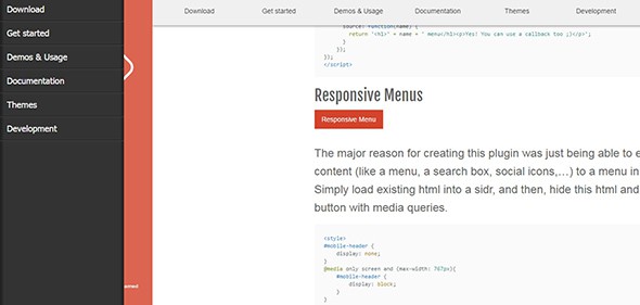 Sidr - Sliding Menu