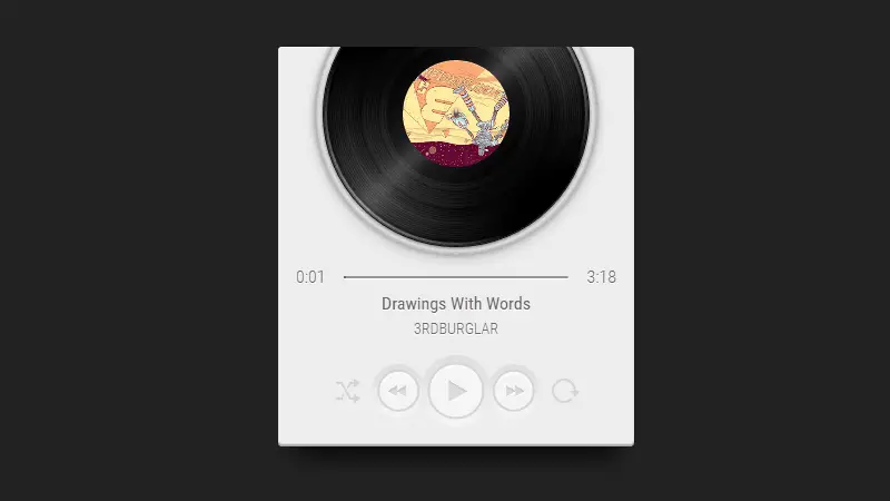 Skeuomorphic Audio Player