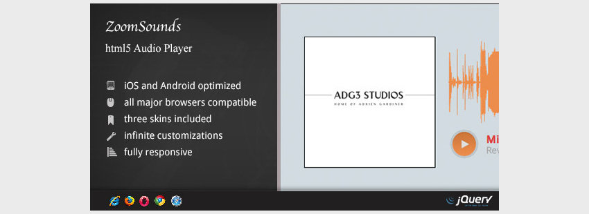 ZOOM sounds Neat HTML5 Audio Player