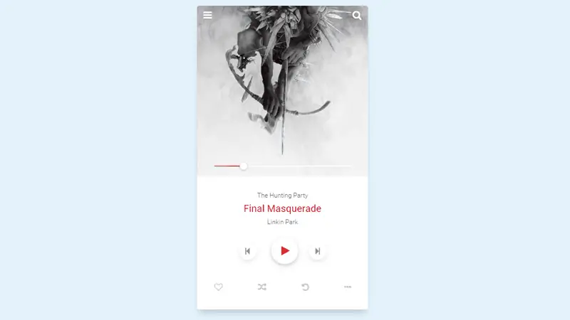 Music player UI design With Playlist Tutorial