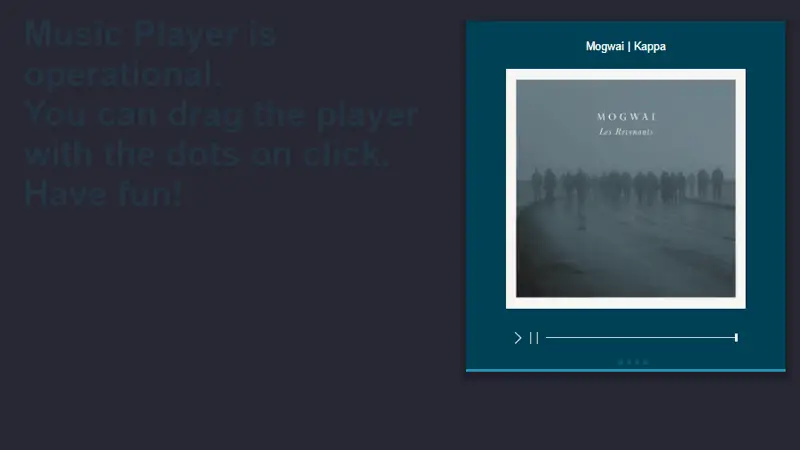 Daily UI :: 009 Music Player With Playlist CSS