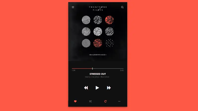 Interface Animation Music Player Plugin With Playlist CSS