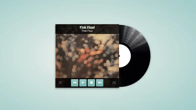 Vinyl Music Player For Website HTML Code