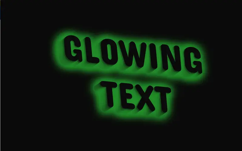 Rotating 3D Glowing Text