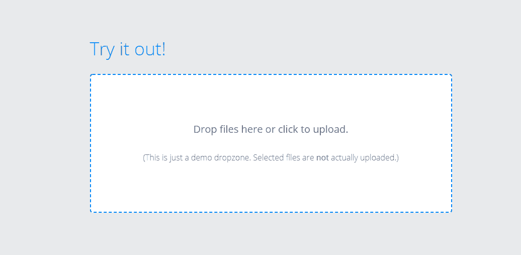 Dropzone - HTML Drag And Drop Example