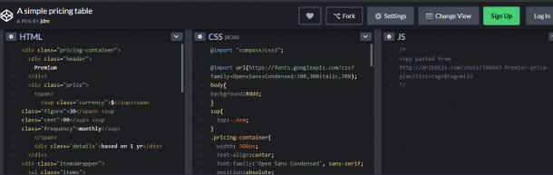 50+ Best Price Table HTML & CSS Templates