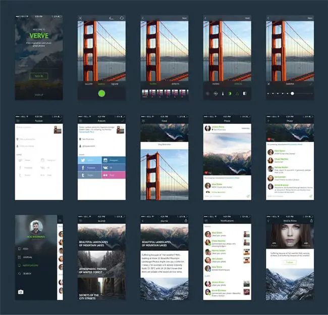 Verve UI Kit PSD Inspiration 