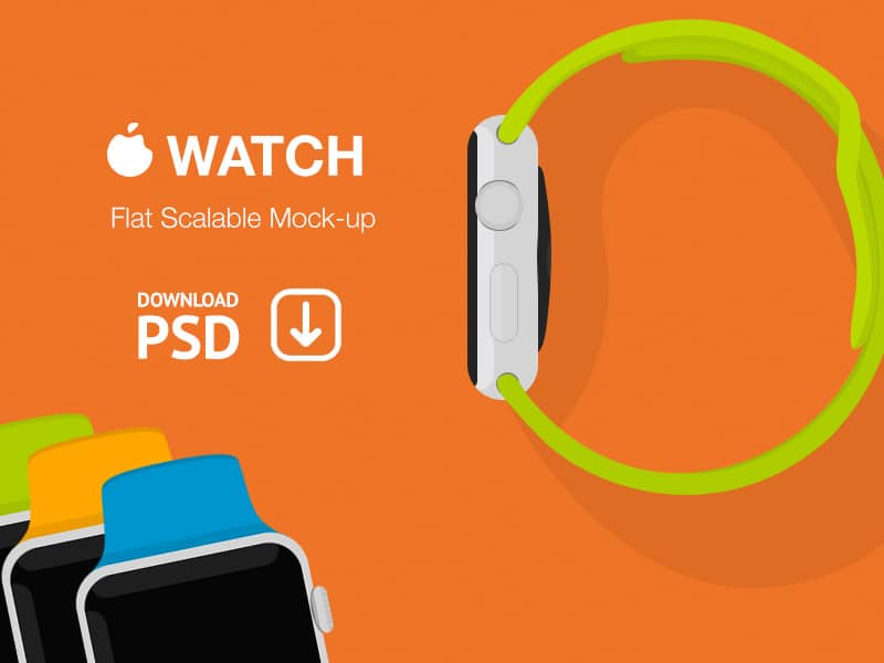 Apple Watch – Free Psd Flat Mockup – Alexander Kutuzov