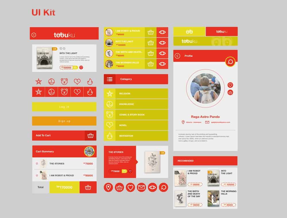 Tobuku – Free Online Book Store APP UI Kit