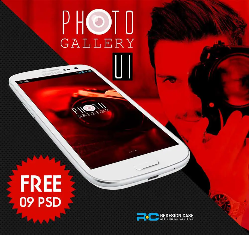 Photo App UI PSD Templates