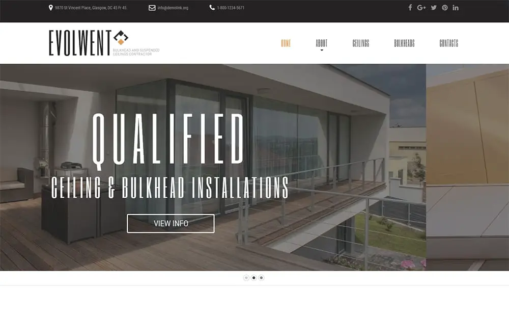 Evolwent - Interior Design and Architecture HTML5 Theme