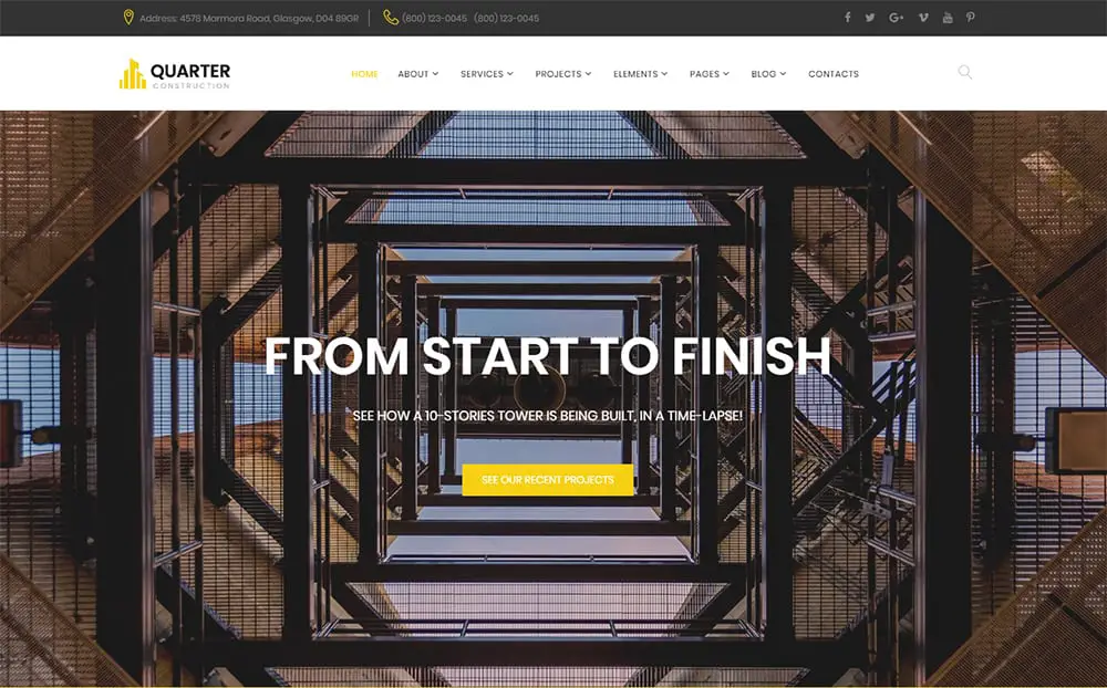 Quarter Construction HTML Template 