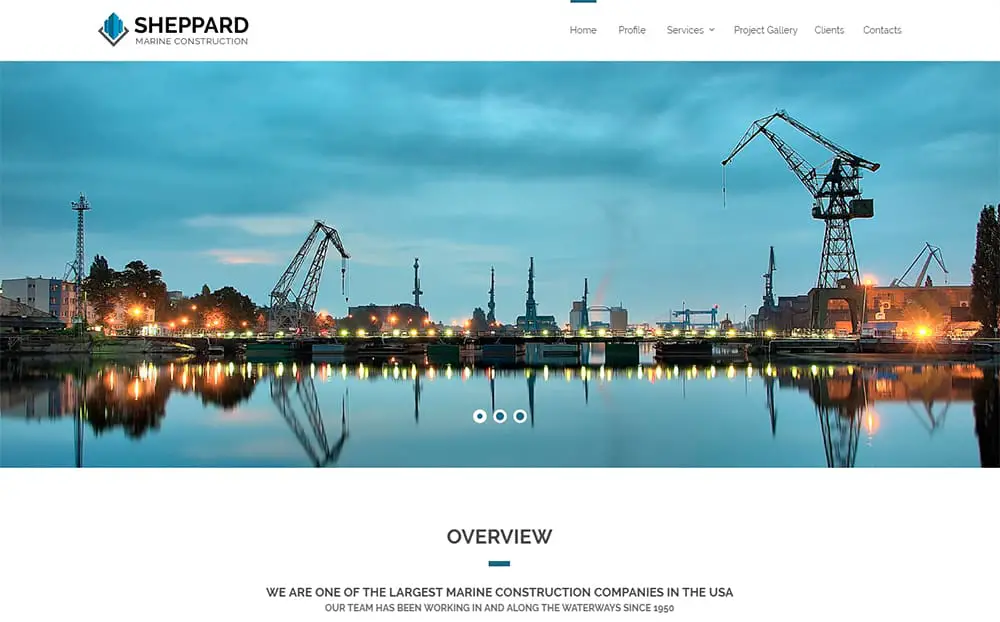 Sheppard - Marine Construction Classic HTML5 Theme