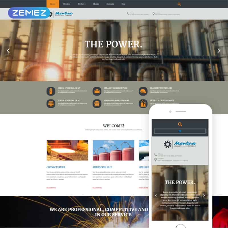 Mentax - Industrial Company Joomla Theme