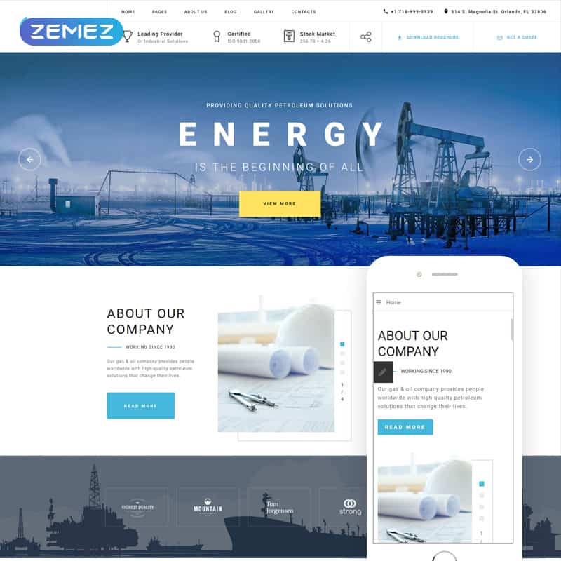 Blue Energy - Industrial Company Joomla Theme