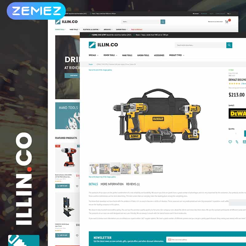 Illin.co - Tools & Equipment Store Magento 2 Theme