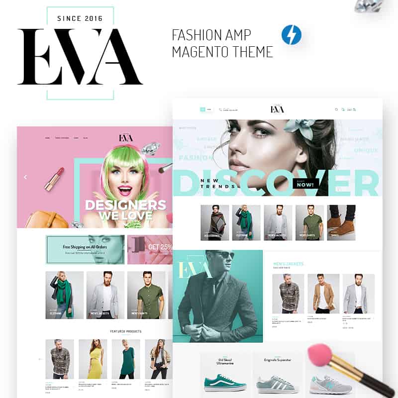 EVA - AMP Fashion & Beauty Store Magento Theme
