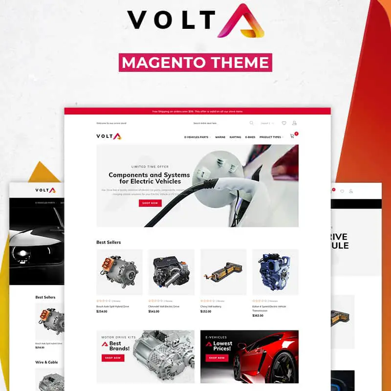 Volta - Electric Vehicles Parts and Components Minimal Magento Theme