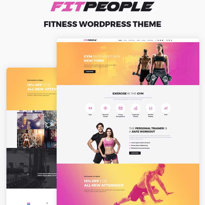 FitPeople - Fitness Elementor WordPress Theme
