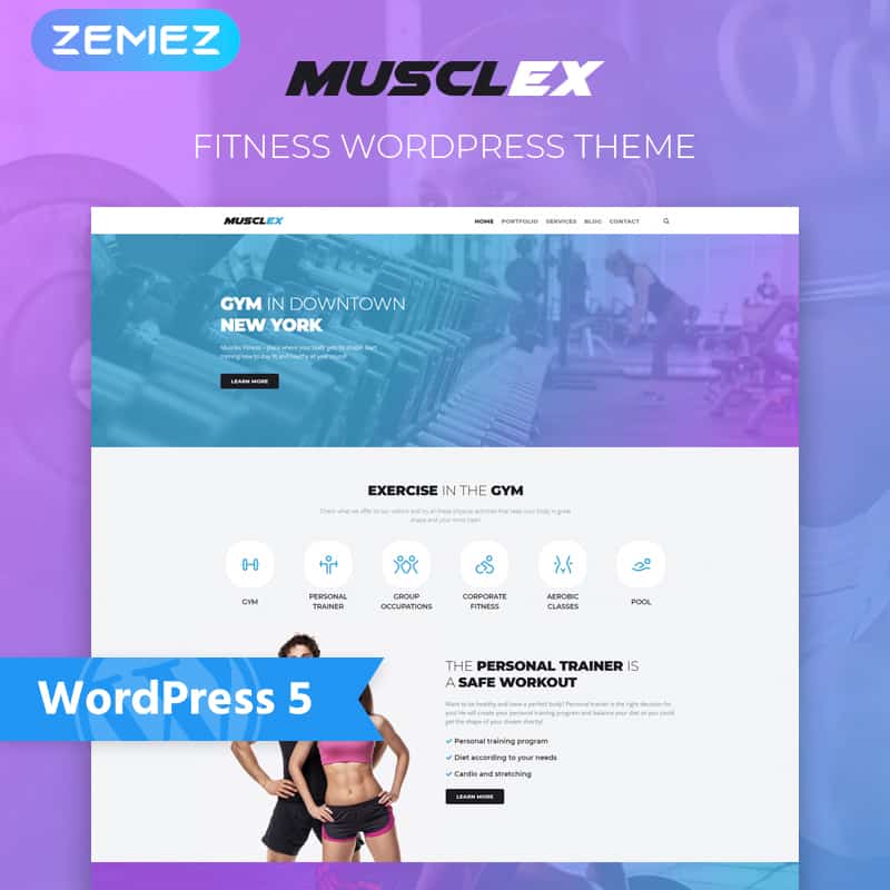 Musclex - Fitness Multipurpose Modern Elementor WordPress Theme
