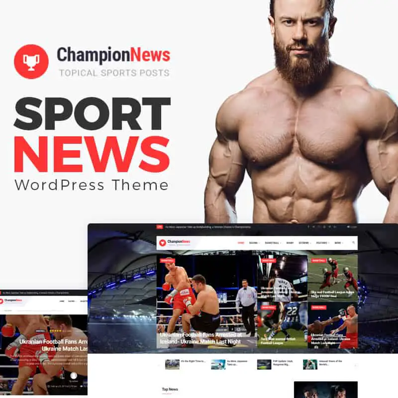 ChampionNews - Sports News Elementor WordPress Theme