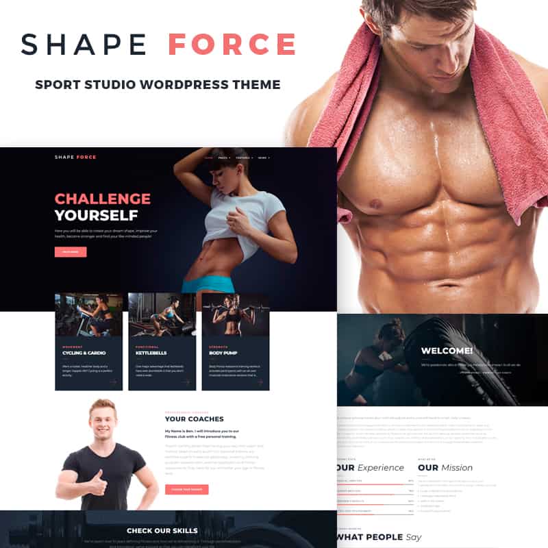 ShapeForce - Sport Studio WordPress Theme