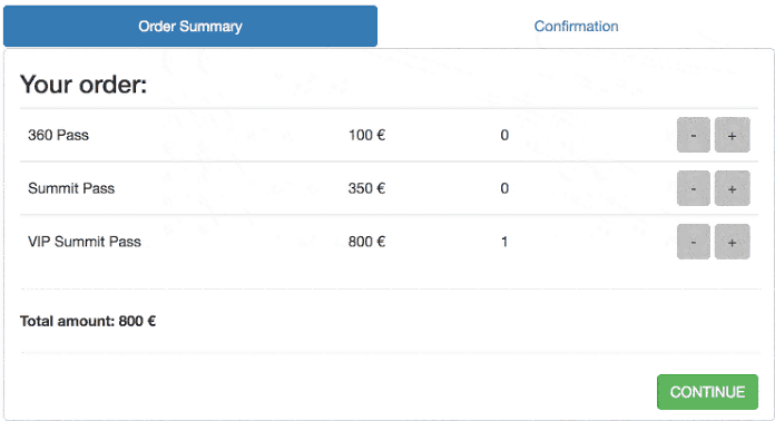 Multi-Form Shopping Cart UI