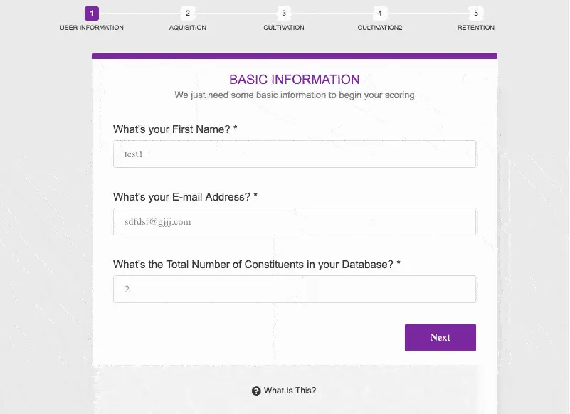 Fundraising Grader Form with jQuery Validation