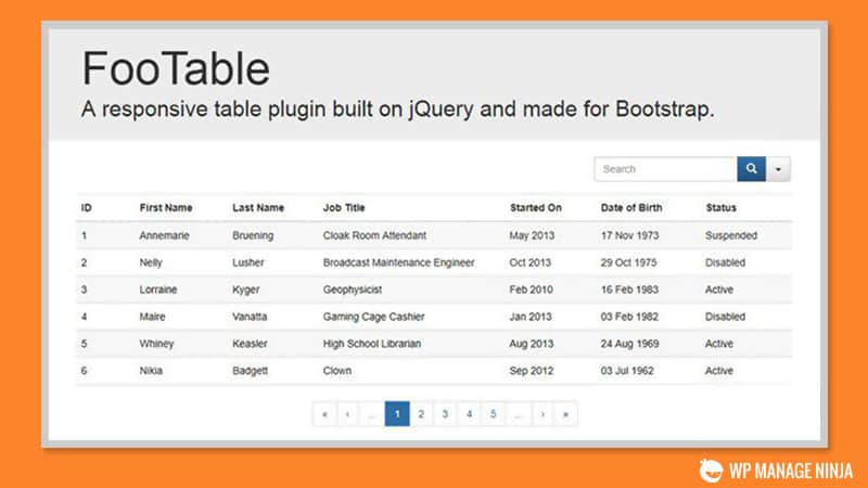 FooTable Sorting Plugin