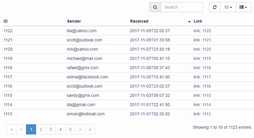 Bootgrid Table Sorting Plugin