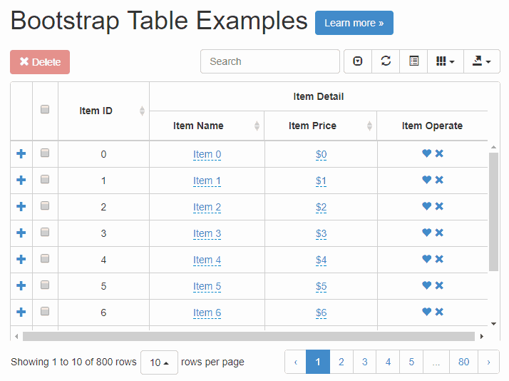 Bootstrap Table Sorting Plugin