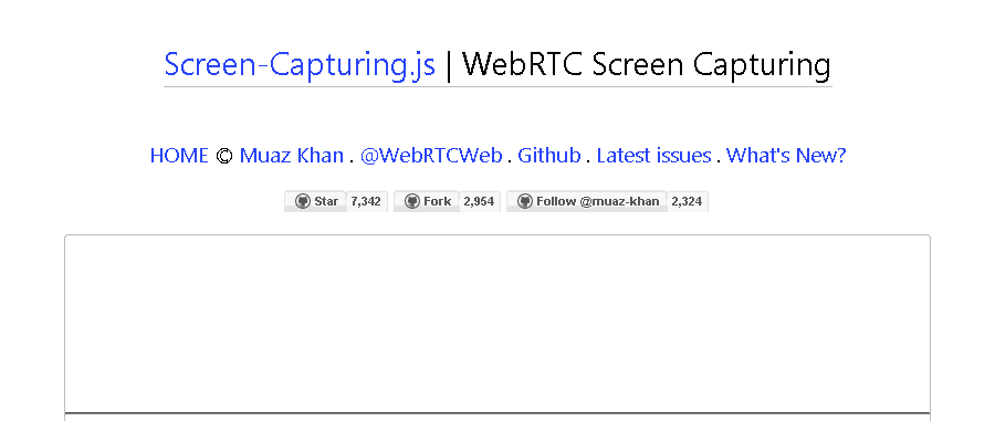 Screen Capturing.js /WebRTC Screen Capturing