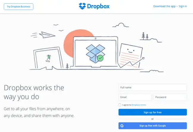 Dropbox CTA Button