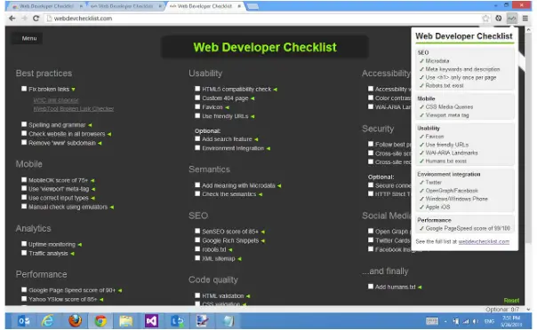 Web Developer Checklist