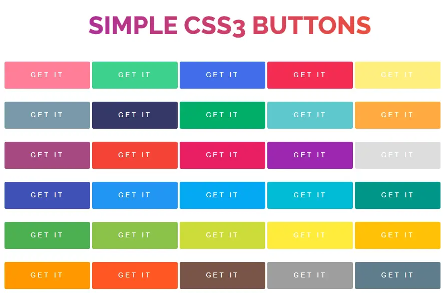 free simple CSS3 buttons