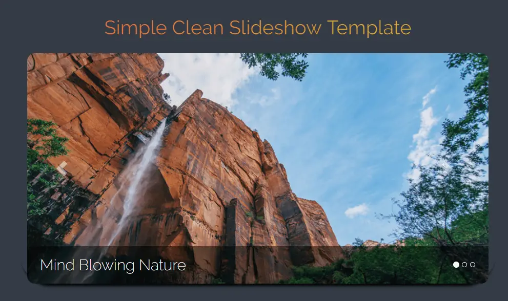 Free html slide show template