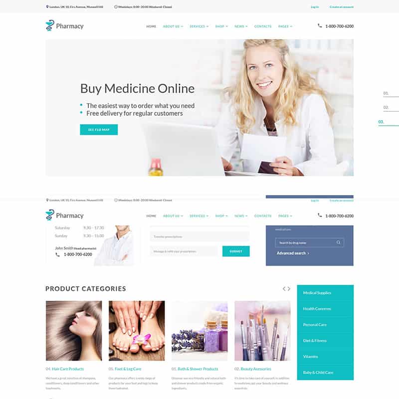 Pharmacy - Medical Multipage HTML5 Template