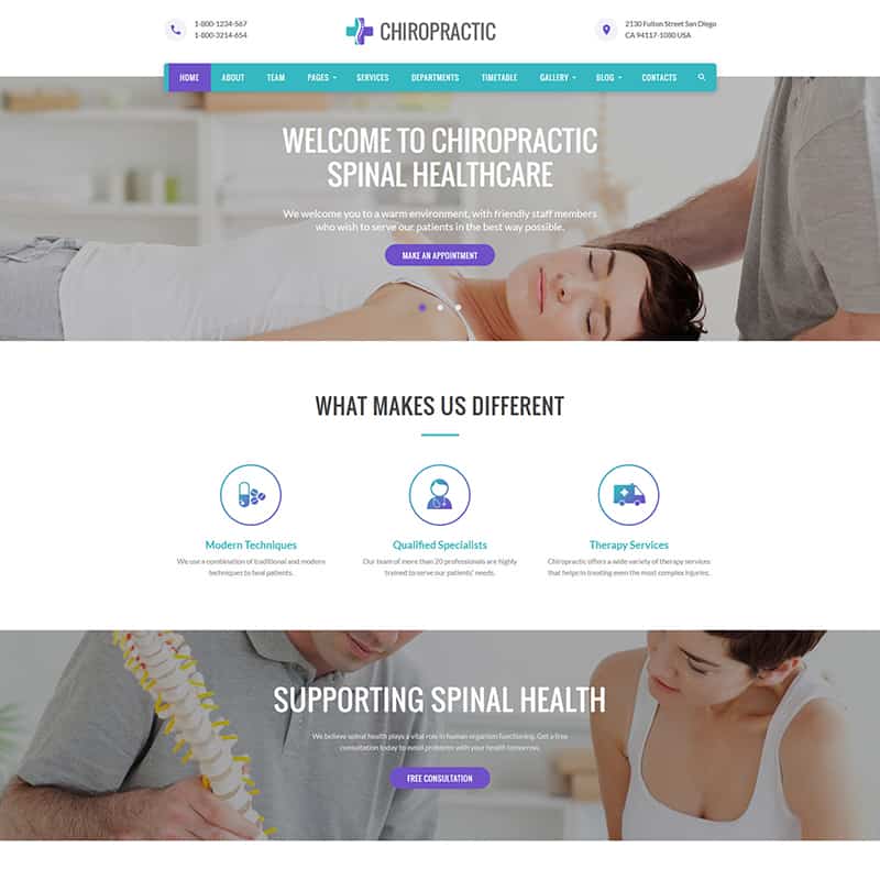 Chiropractic - Alternative Medicine HTML Website Template