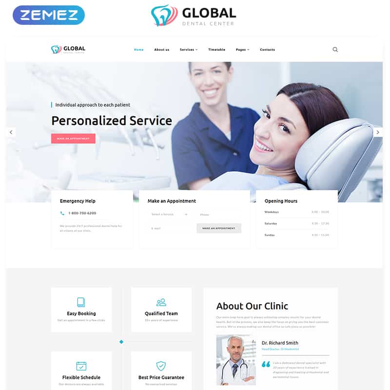 Global - Dental Center Multipage HTML5 Template