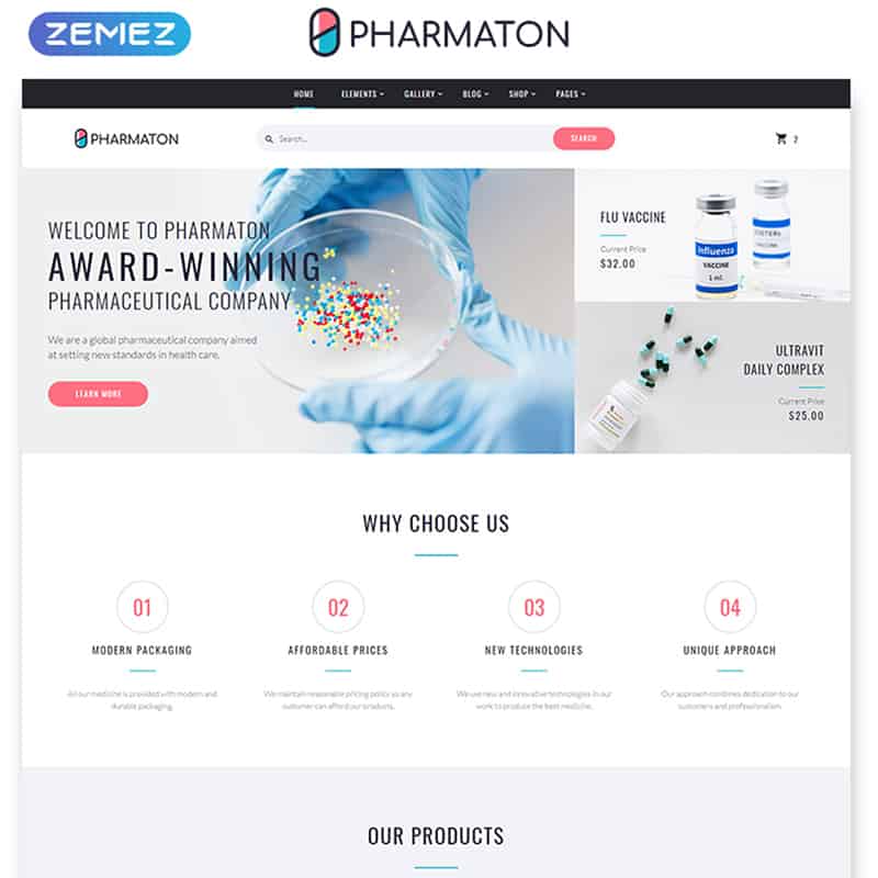 Pharmaton - Modern Drug Store Multipage HTML Template