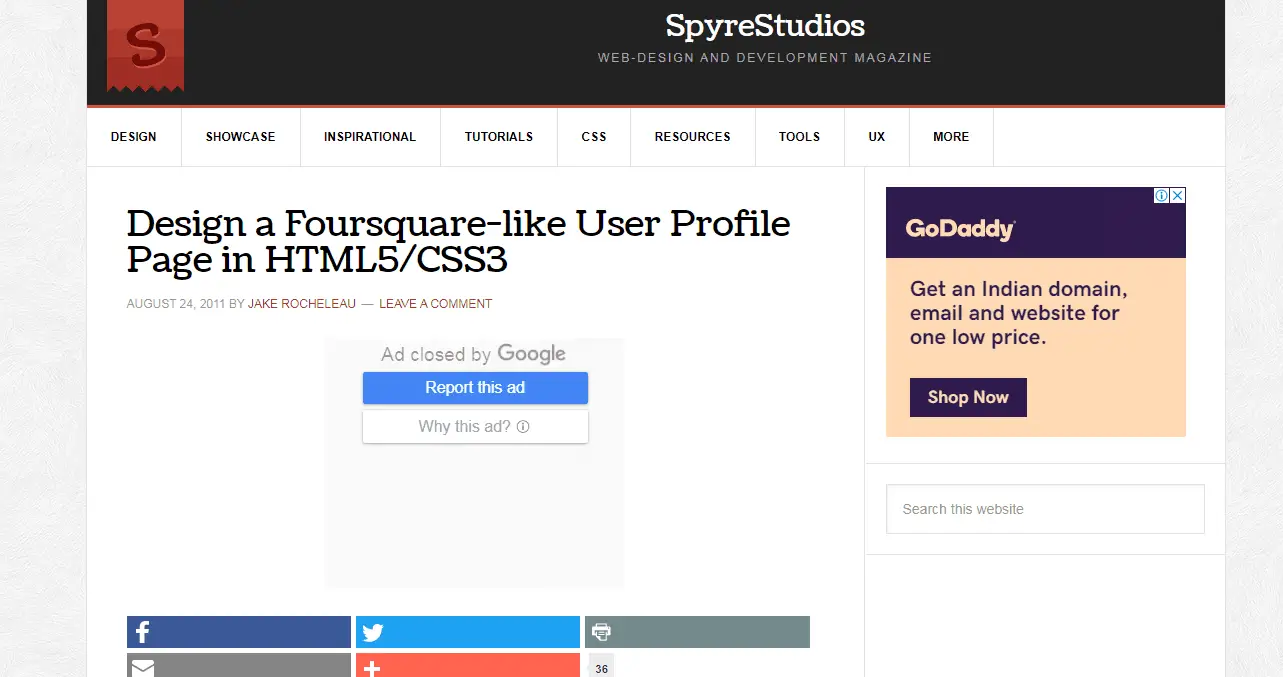 Design a Foursquare-like User Profile Page in HTML5/CSS3