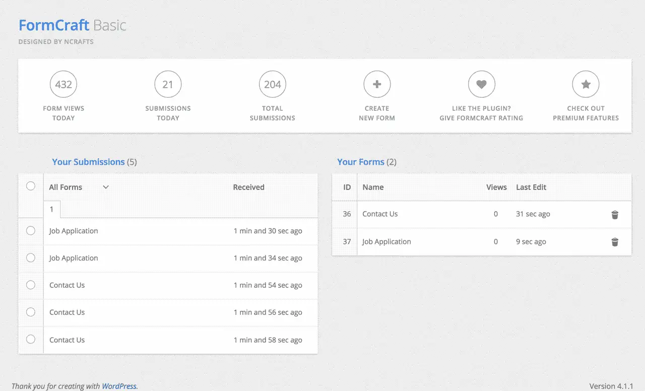 Form Crafts Generator