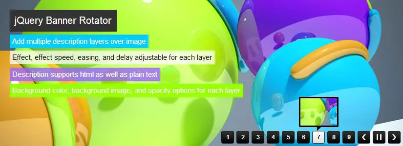 jQuery Banner Rotator / Slideshow