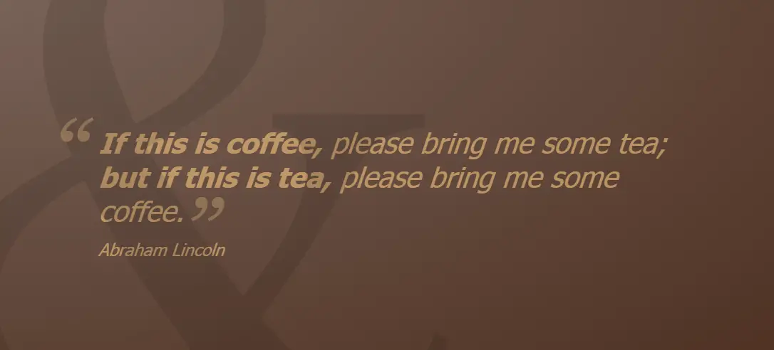 Flexbox Coffee Quote Blockquote