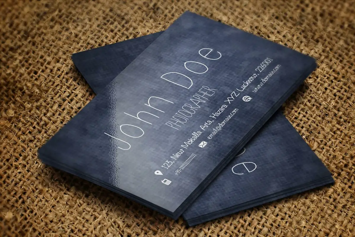 Free Handmade Creative Photography Business Card Mockup